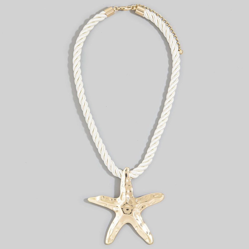 The Starfish Twisted Cord Statement Necklace