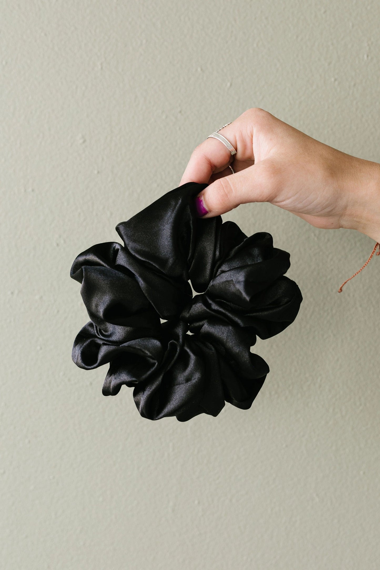 Satin Jumbo Scrunchie(Black or White)