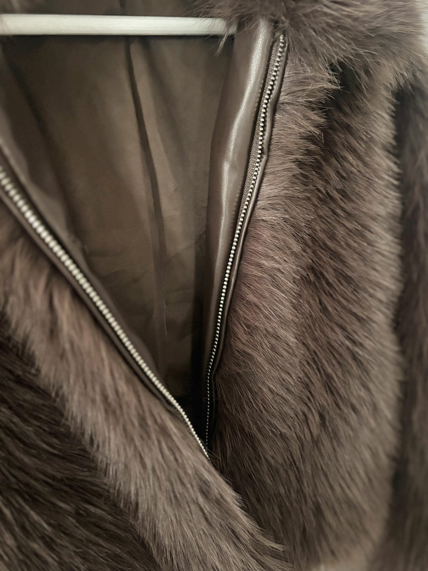 Lotiv Faux Fur Coat (Soft Chocolate Brown)