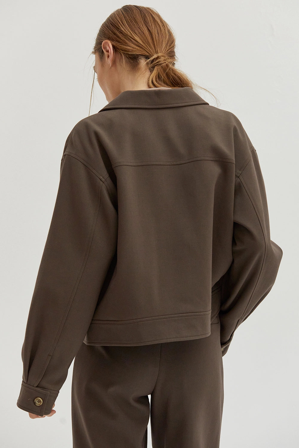 Elara Tailored Layer Jacket (Cacao)