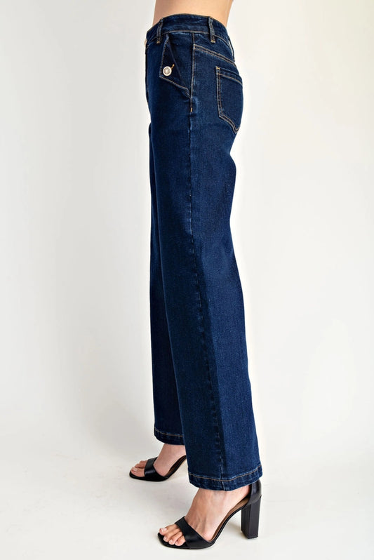 Kylie Stretch Straight Denim Jeans (Blue Jean)