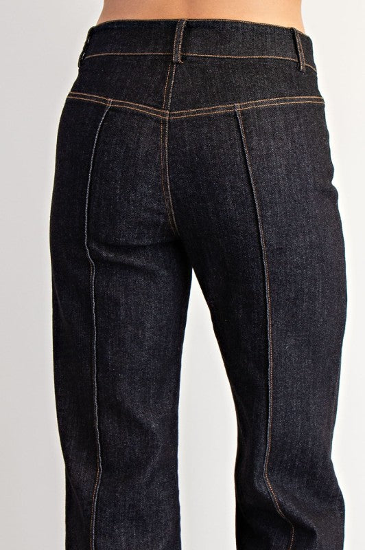 ALLYIAH DARK DENIM STRETCH SLIM JEANS