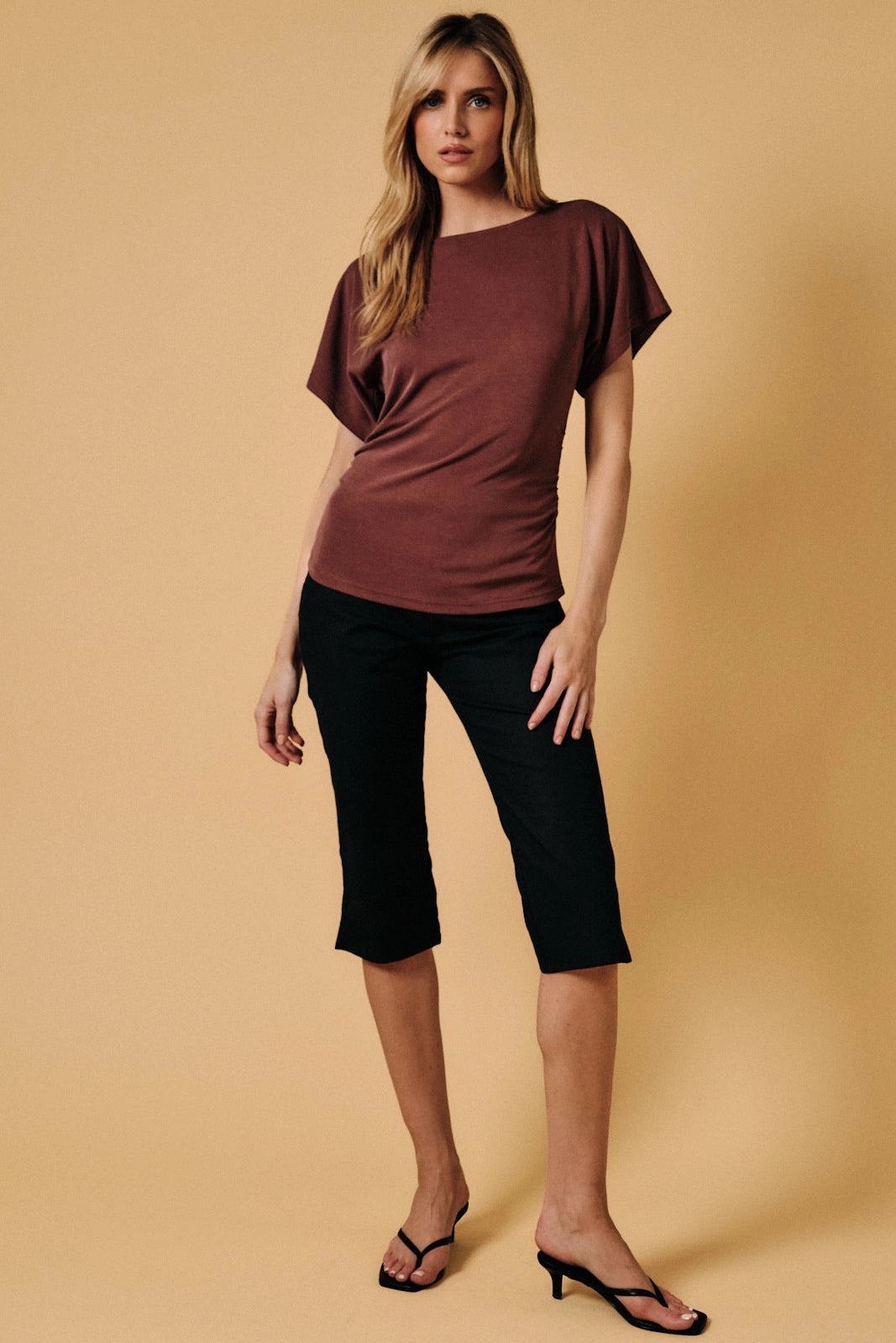 The Everyday Drape Top (Wine)