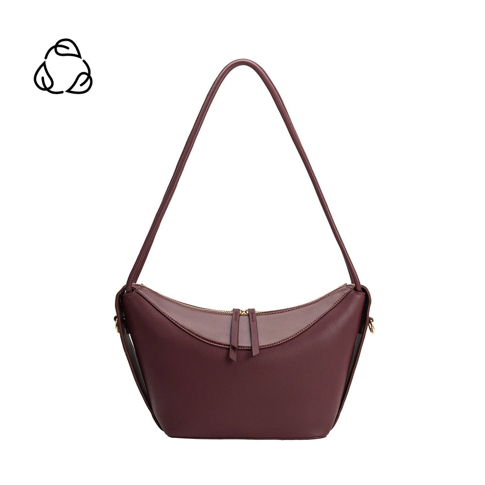 Wesley Recycled Vegan Shoulder Bag (Plum)