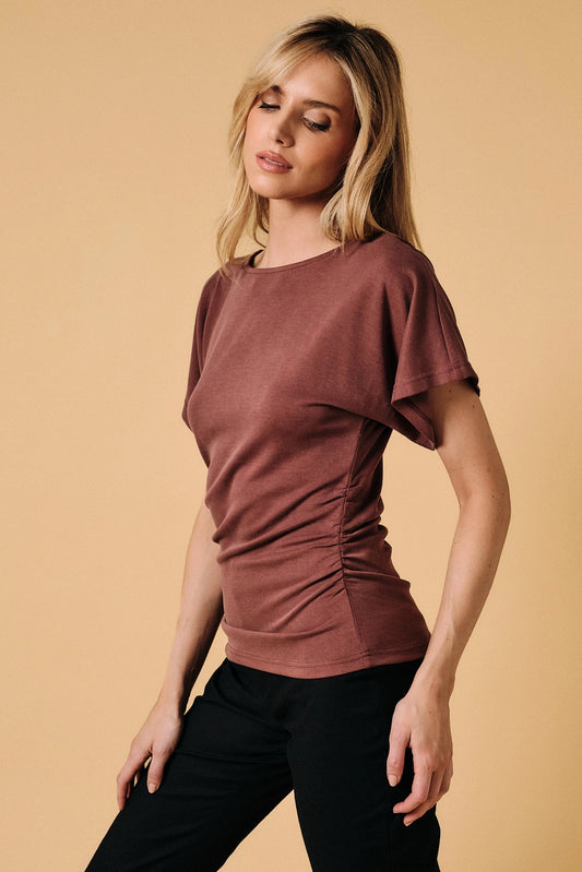 The Everyday Drape Top (Wine)