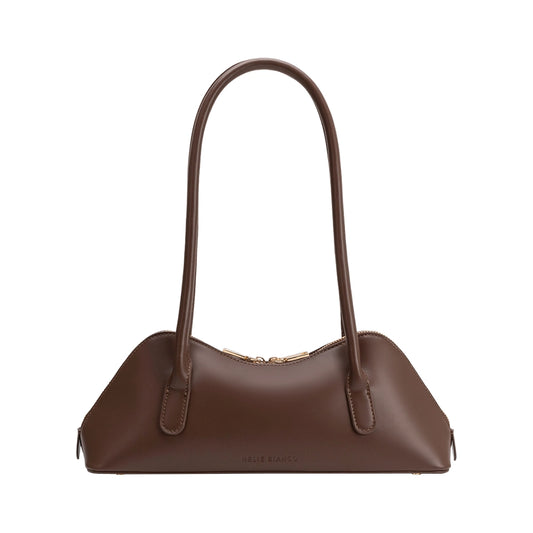 Dakota Recycled Vegan Leather Shoulder Bag (Chocolate)