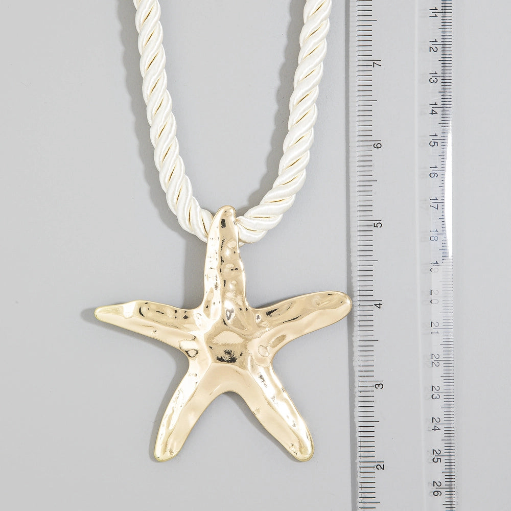 The Starfish Twisted Cord Statement Necklace