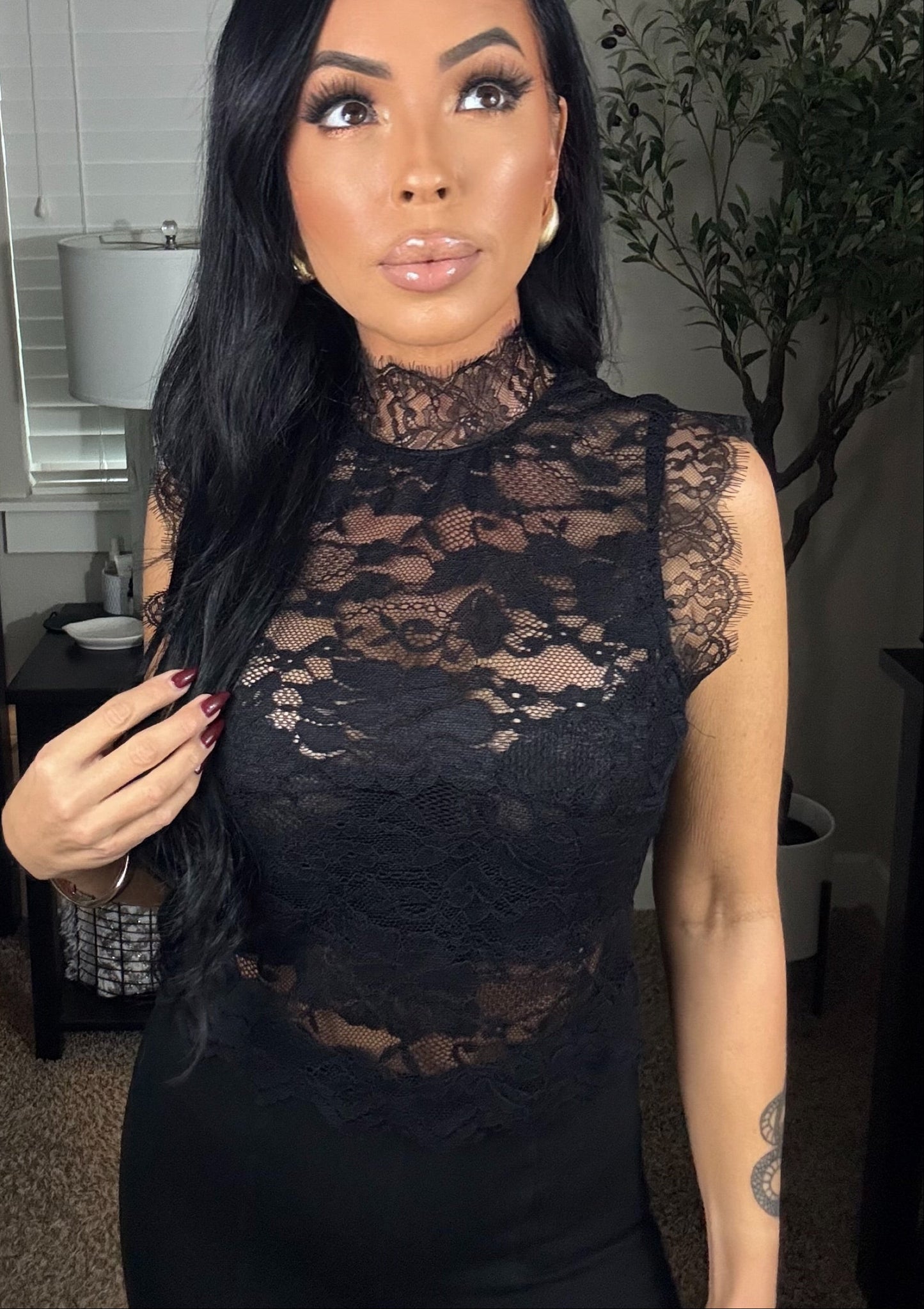 Marla Lace Blouse (Black)