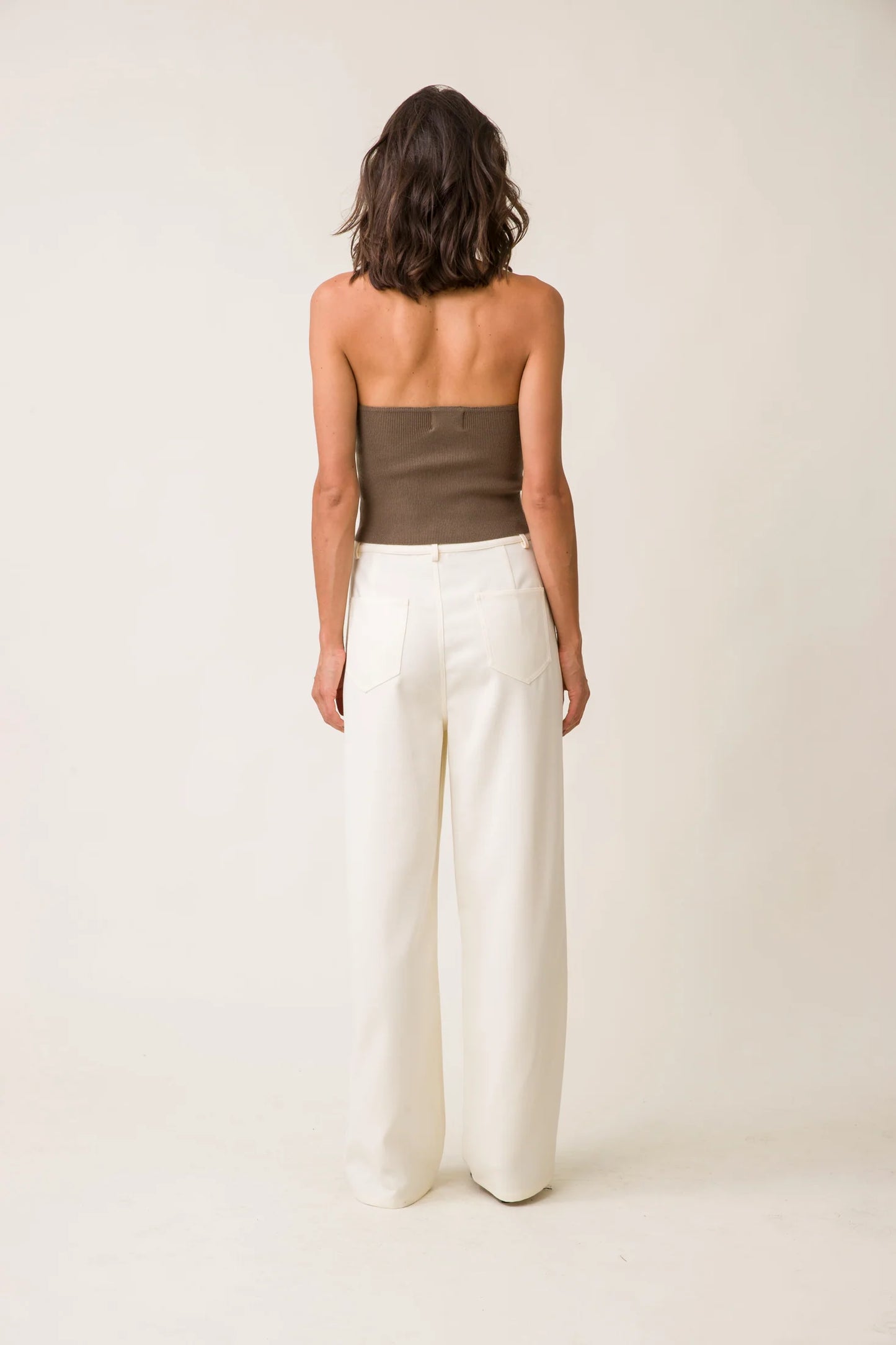 Presley Straight Leg Pants (Ecru)