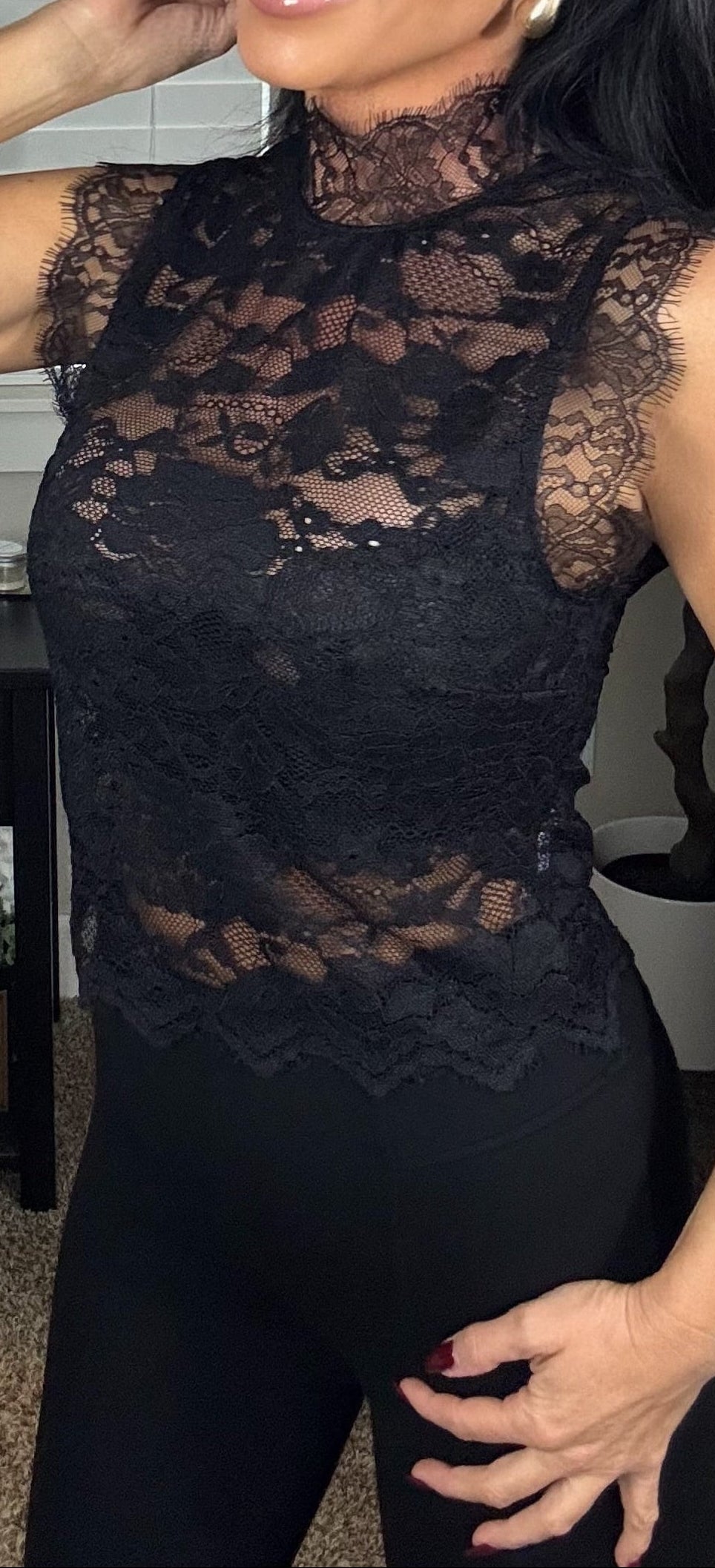 Marla Lace Blouse (Black)