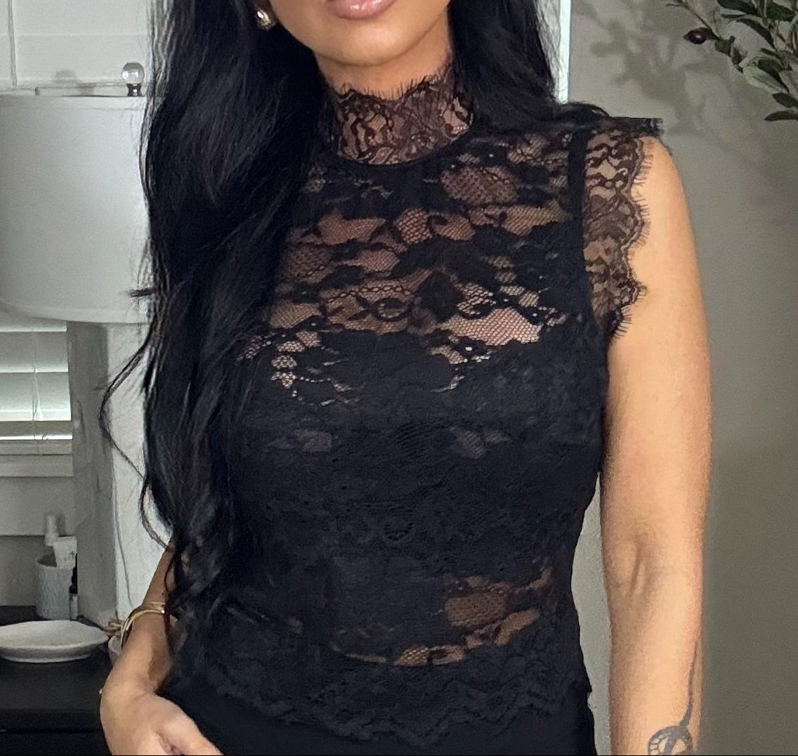 Marla Lace Blouse (Black)