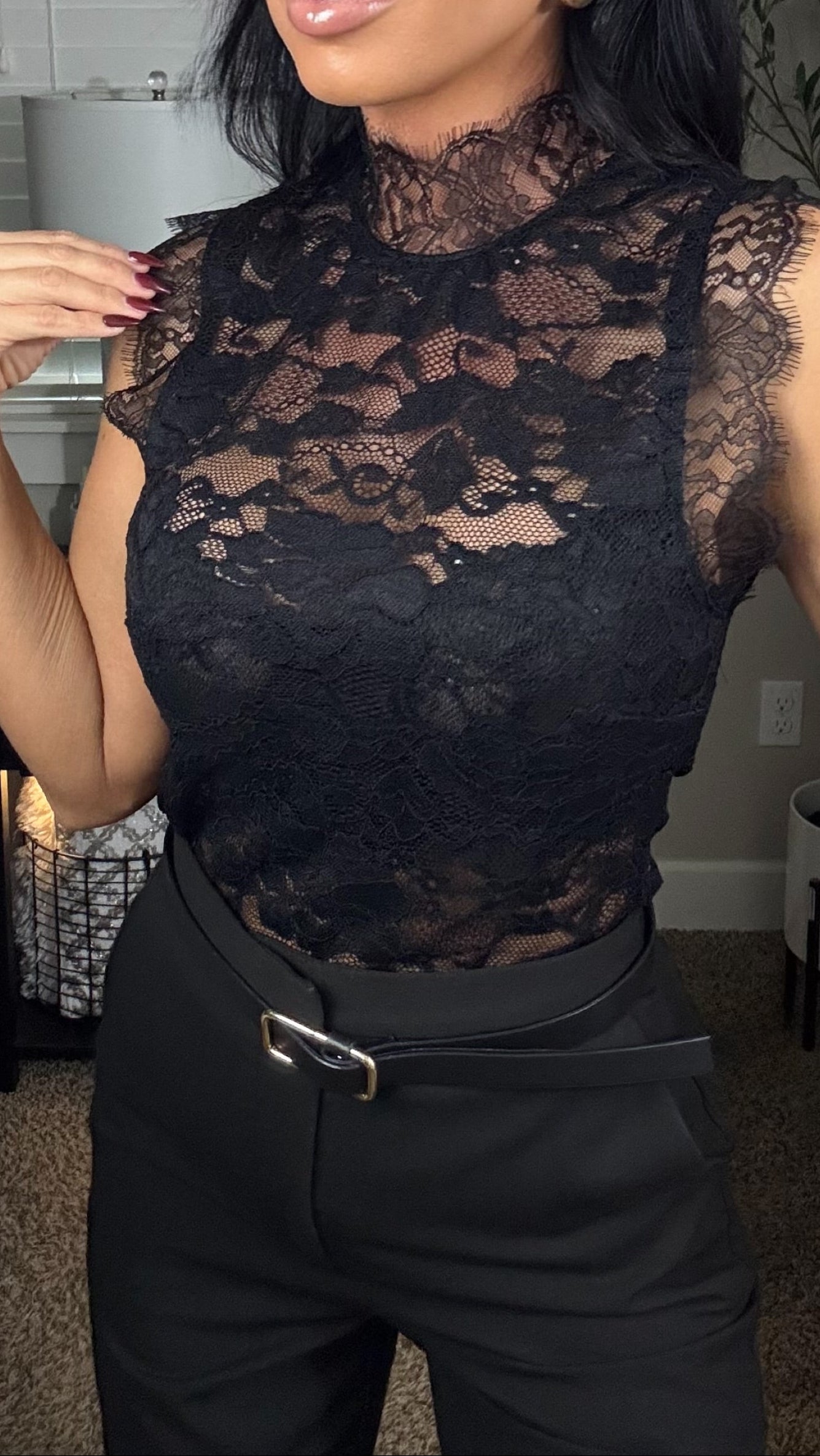 Marla Lace Blouse (Black)