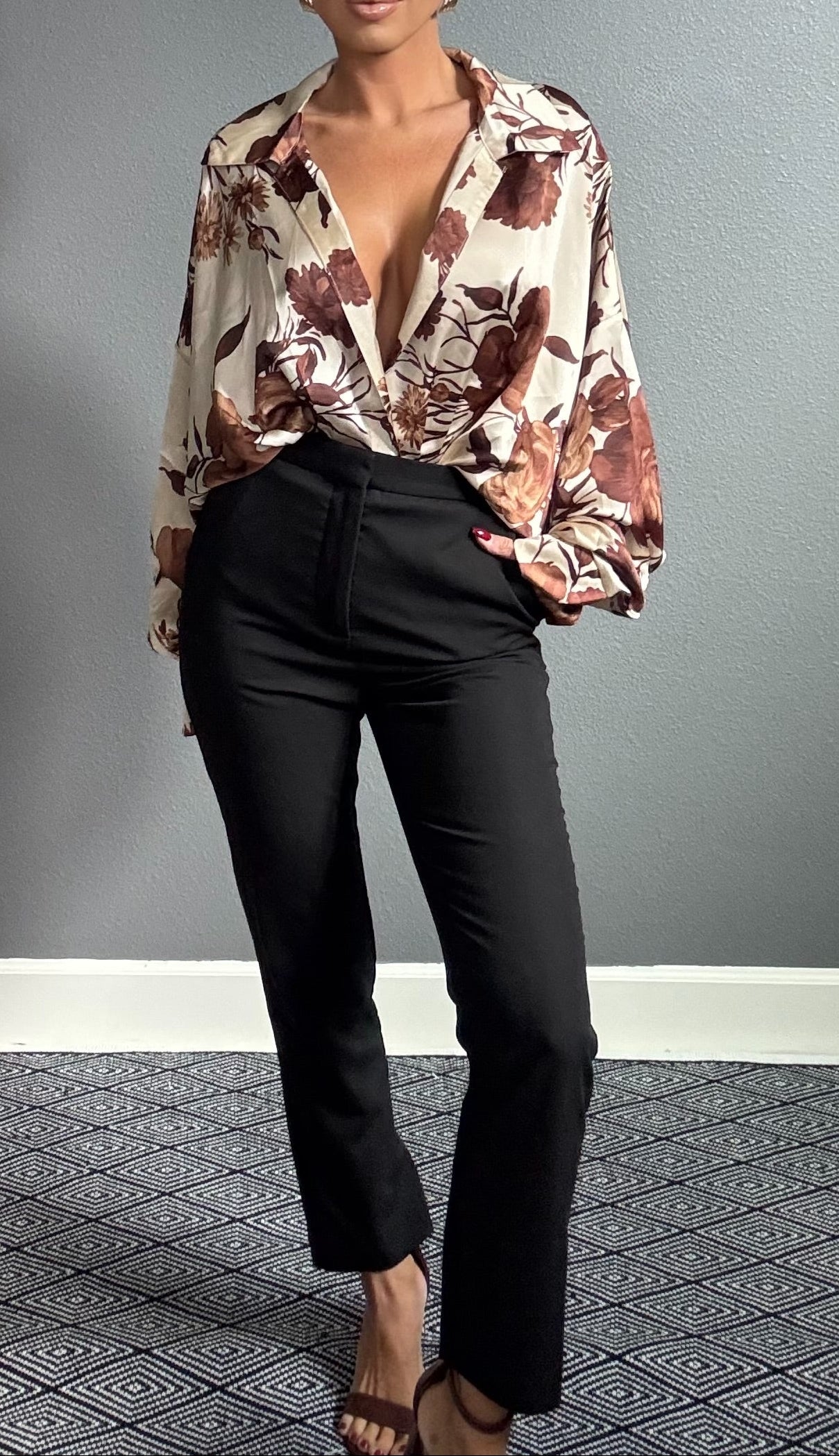 SABRINA AUTUMN OPEN BODYSUIT BLOUSE