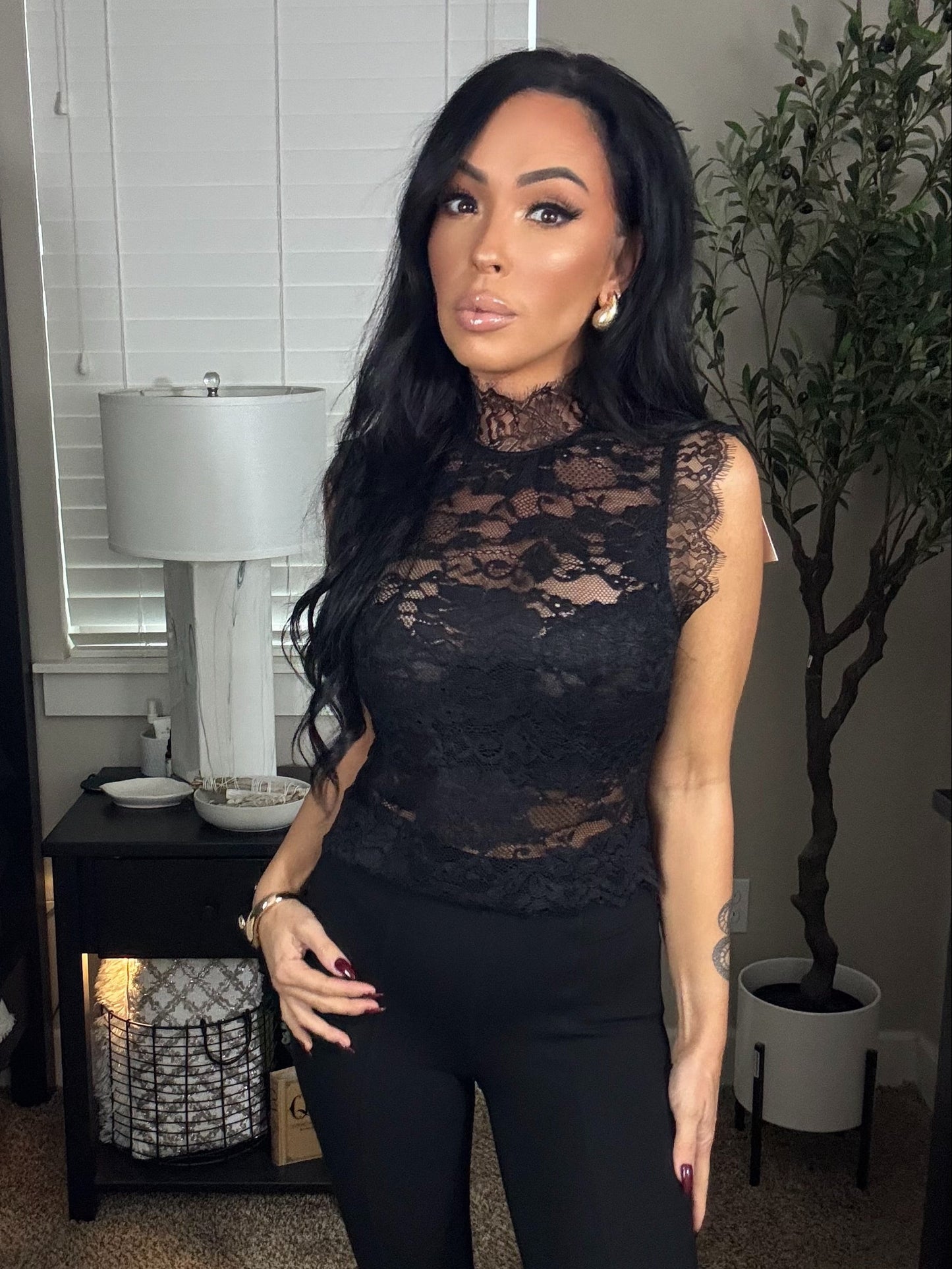 Marla Lace Blouse (Black)