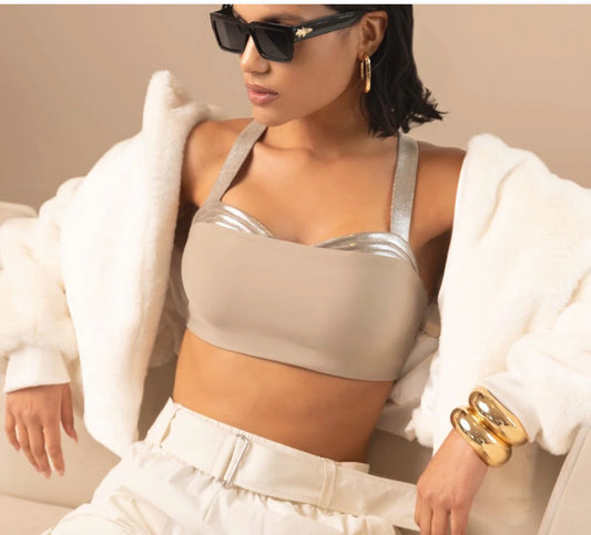 Lina Active Sports Top - Mona Kattan (Taupe)