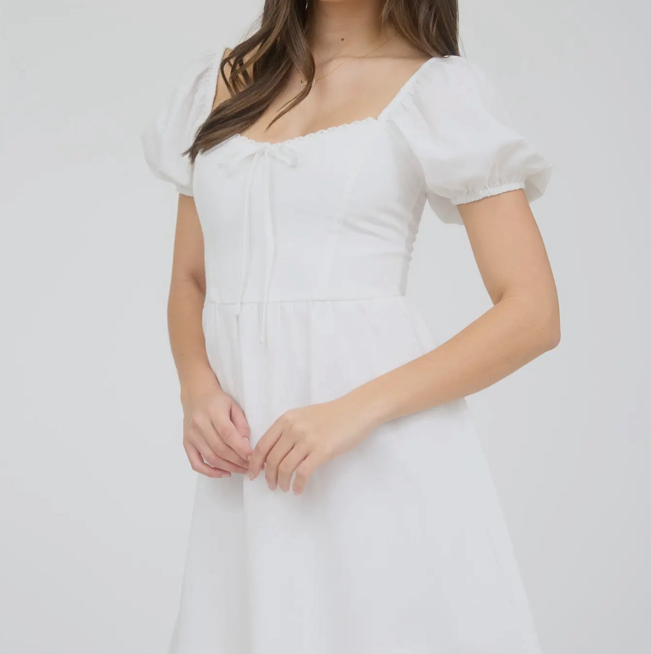 Eiza Princess Mini Dress (White)