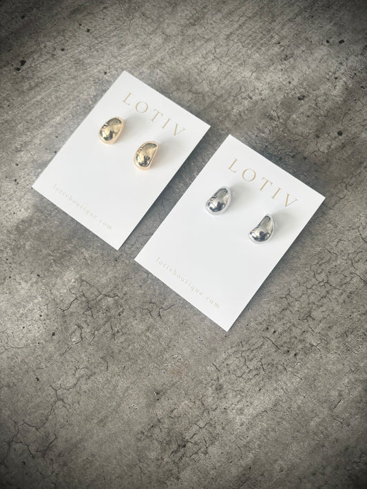 Grace Anne Post Teardrop Earrings (Silver or Gold)
