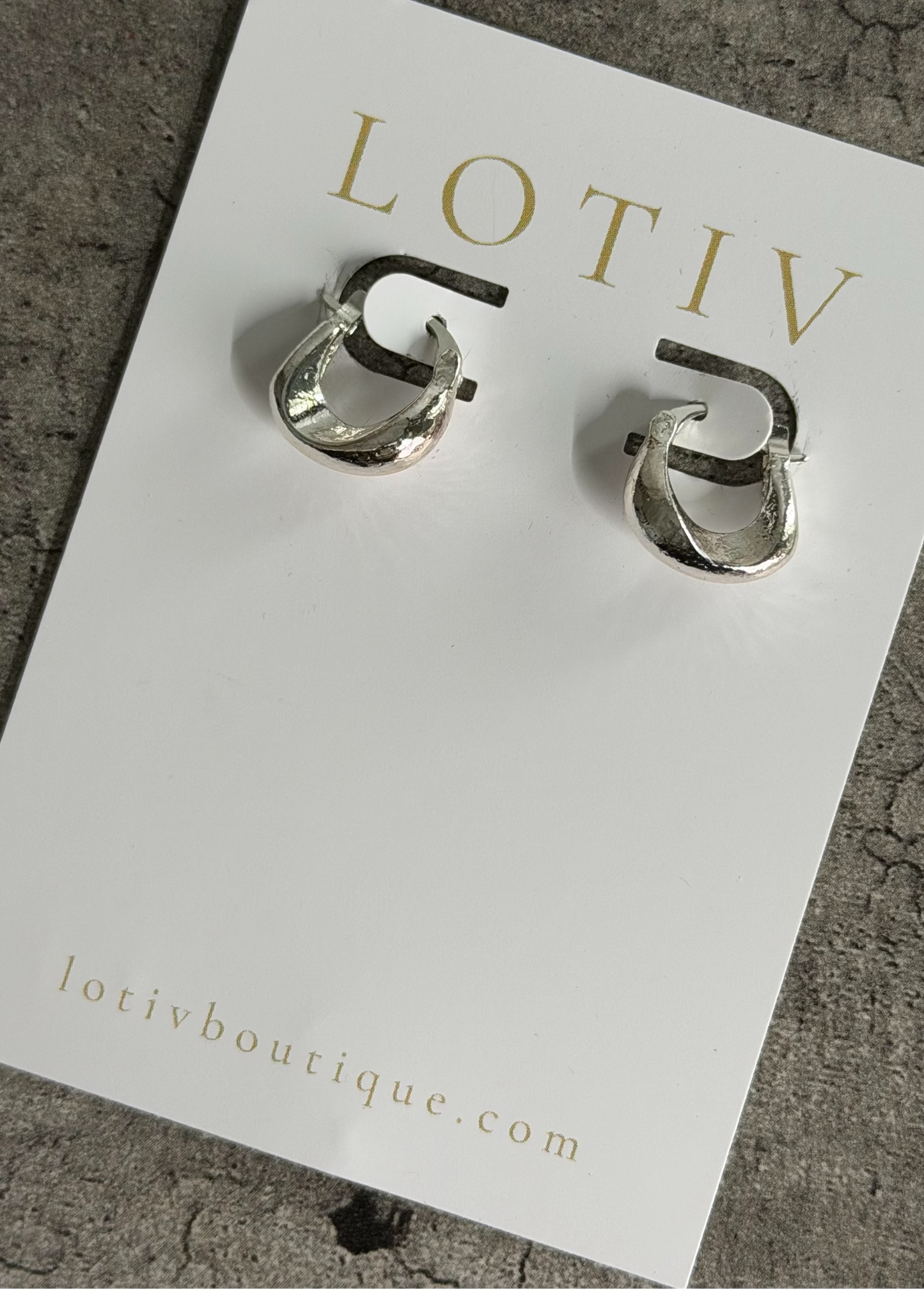 Silver hoop earrings LOTIV hoops
