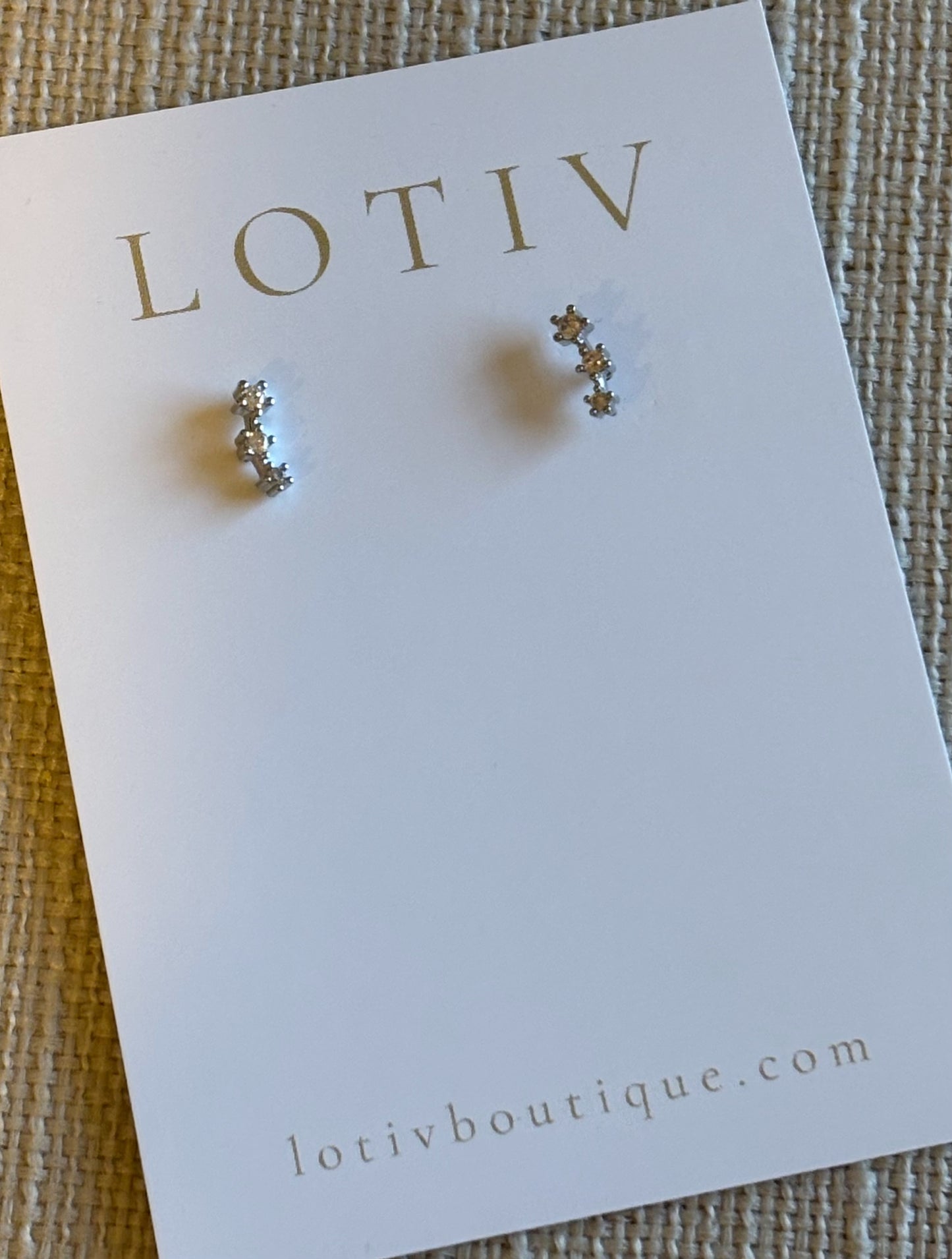 Louisa Silver Ear Climber Earrings