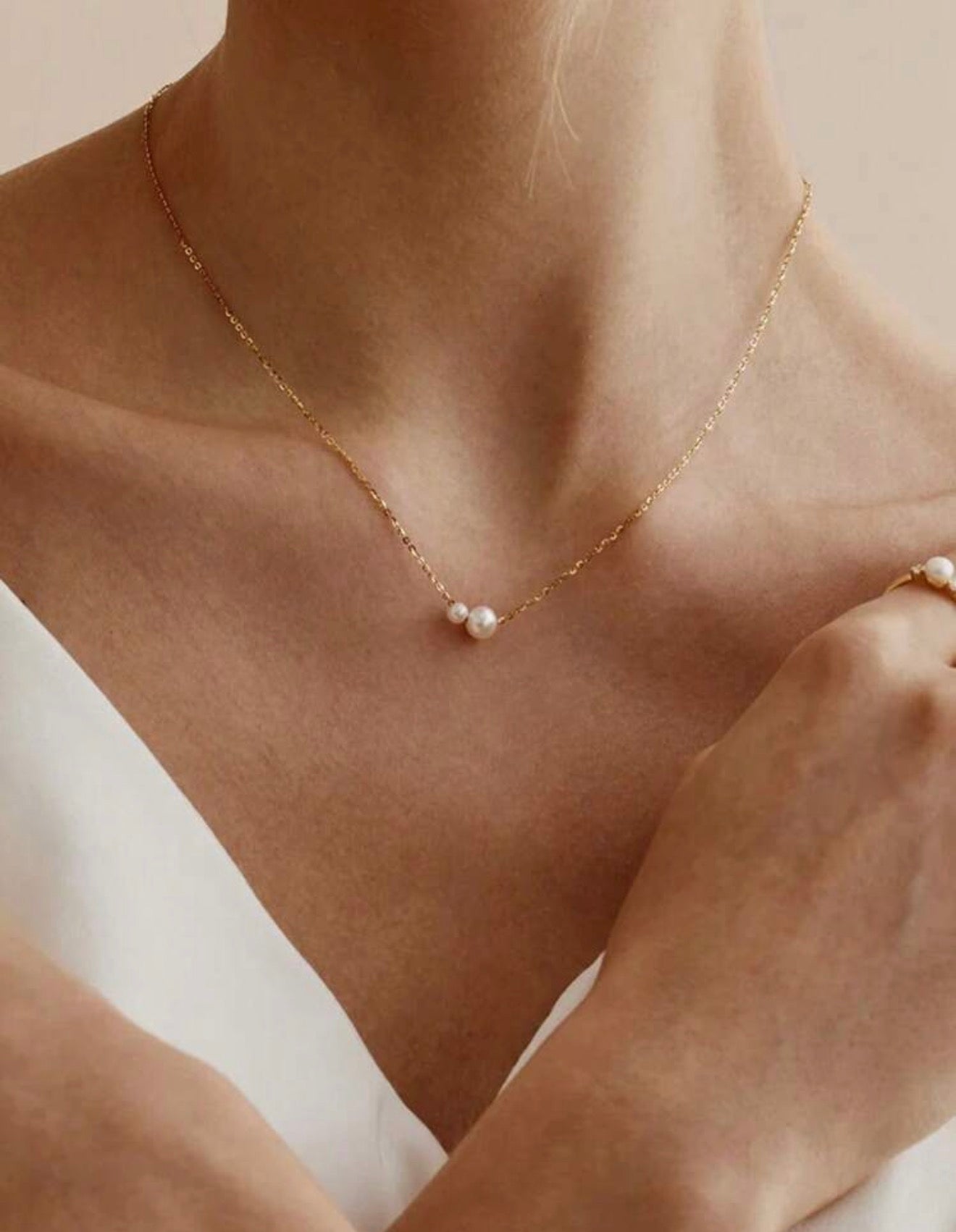 La Jolla Pearl Necklace (Gold)