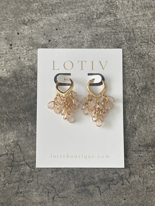 Holland Waterdrop Chandelier Earrings (Gold)