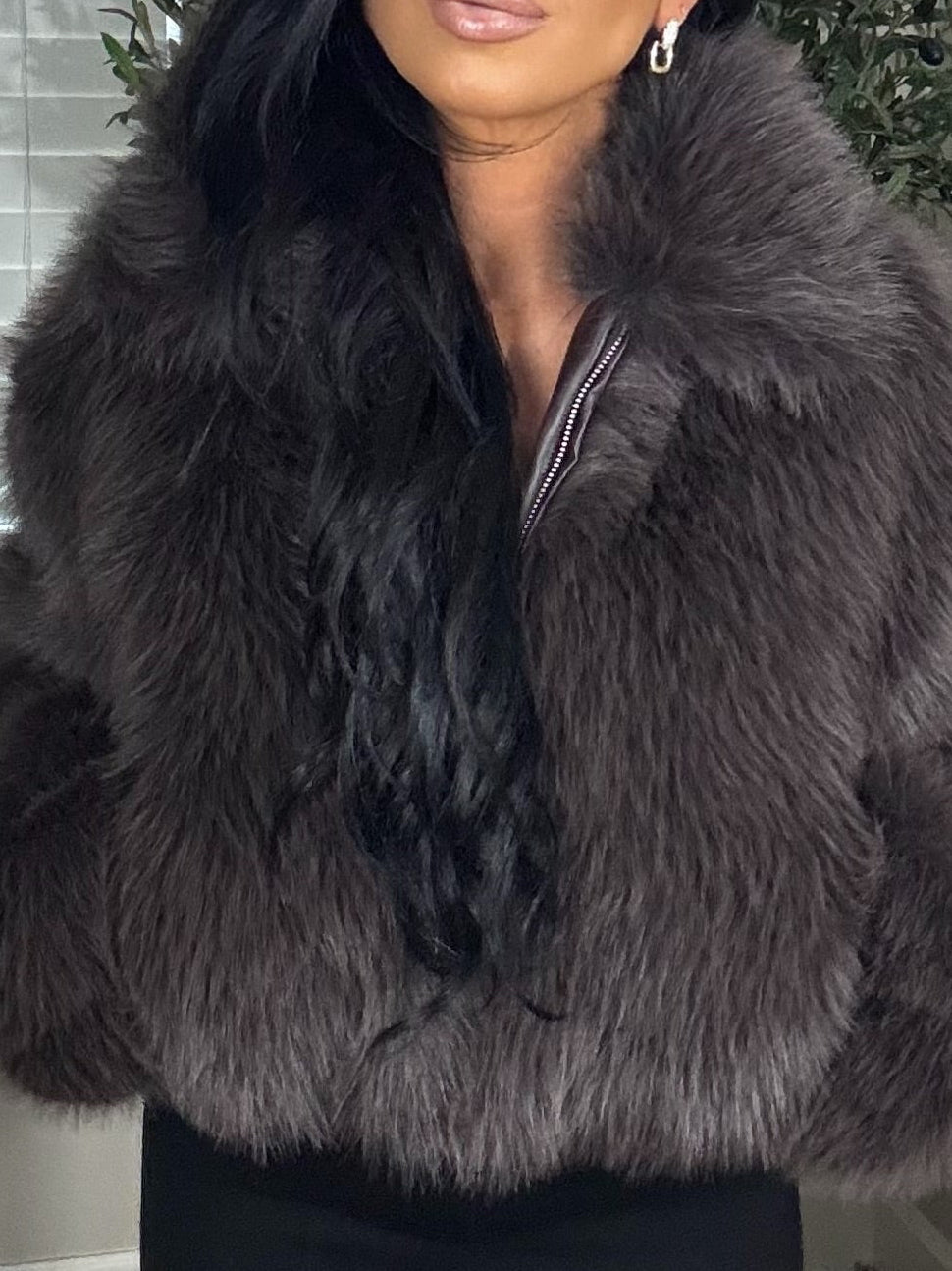 Lotiv Faux Fur Coat (Soft Chocolate Brown)