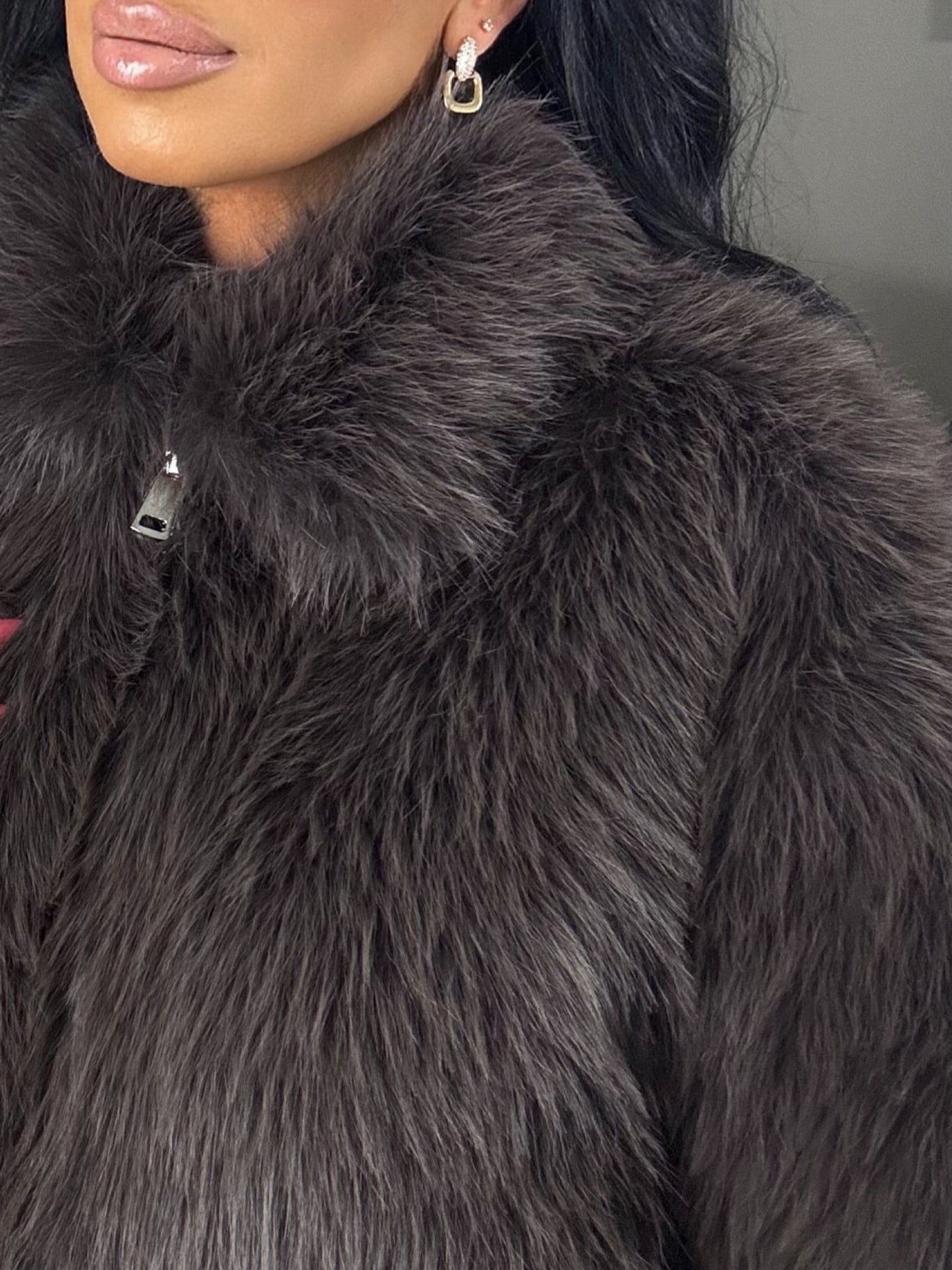 Lotiv Faux Fur Coat (Soft Chocolate Brown)