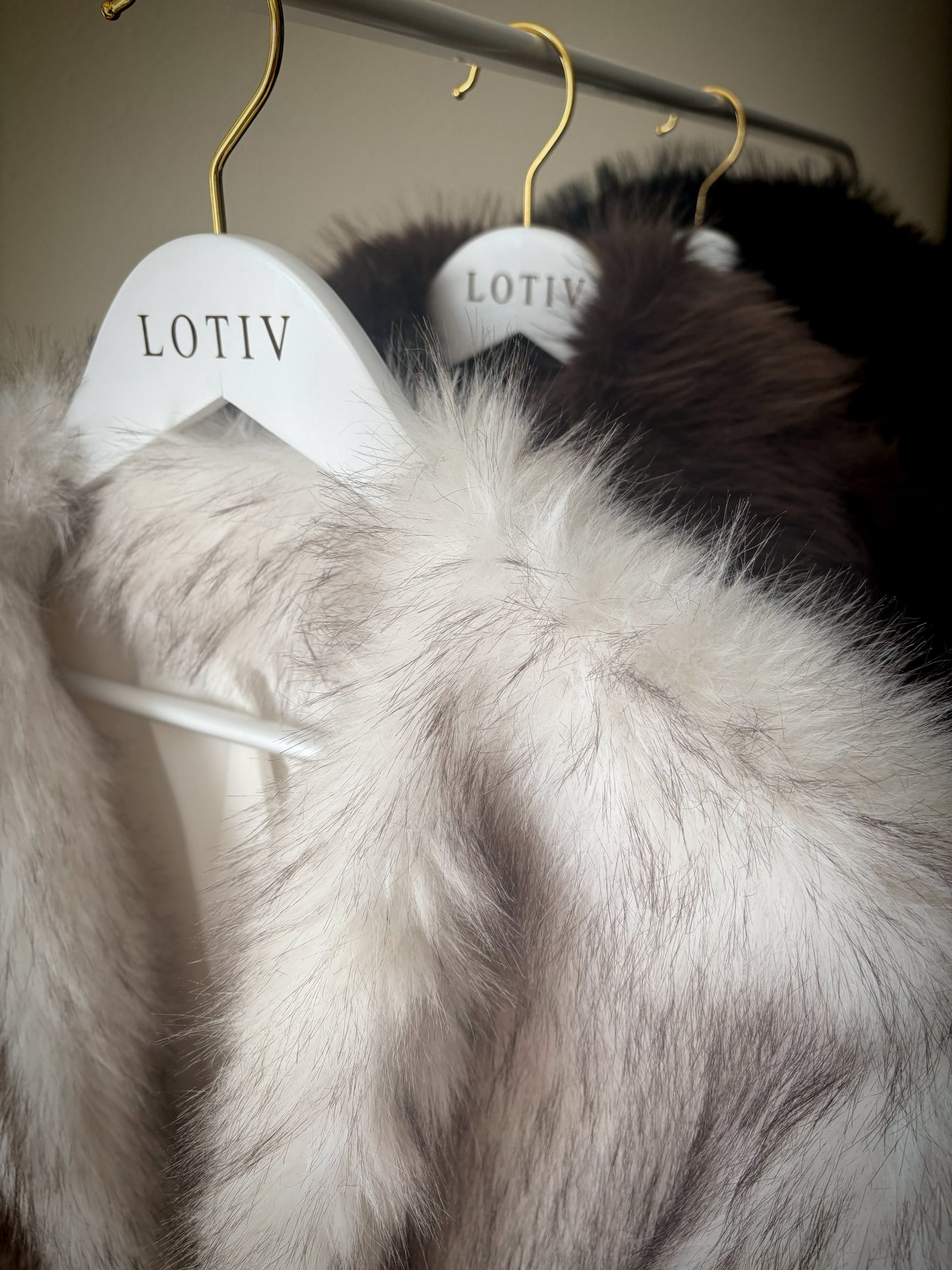 Brielle Fur Lined Open Jacket (Marled Beige)