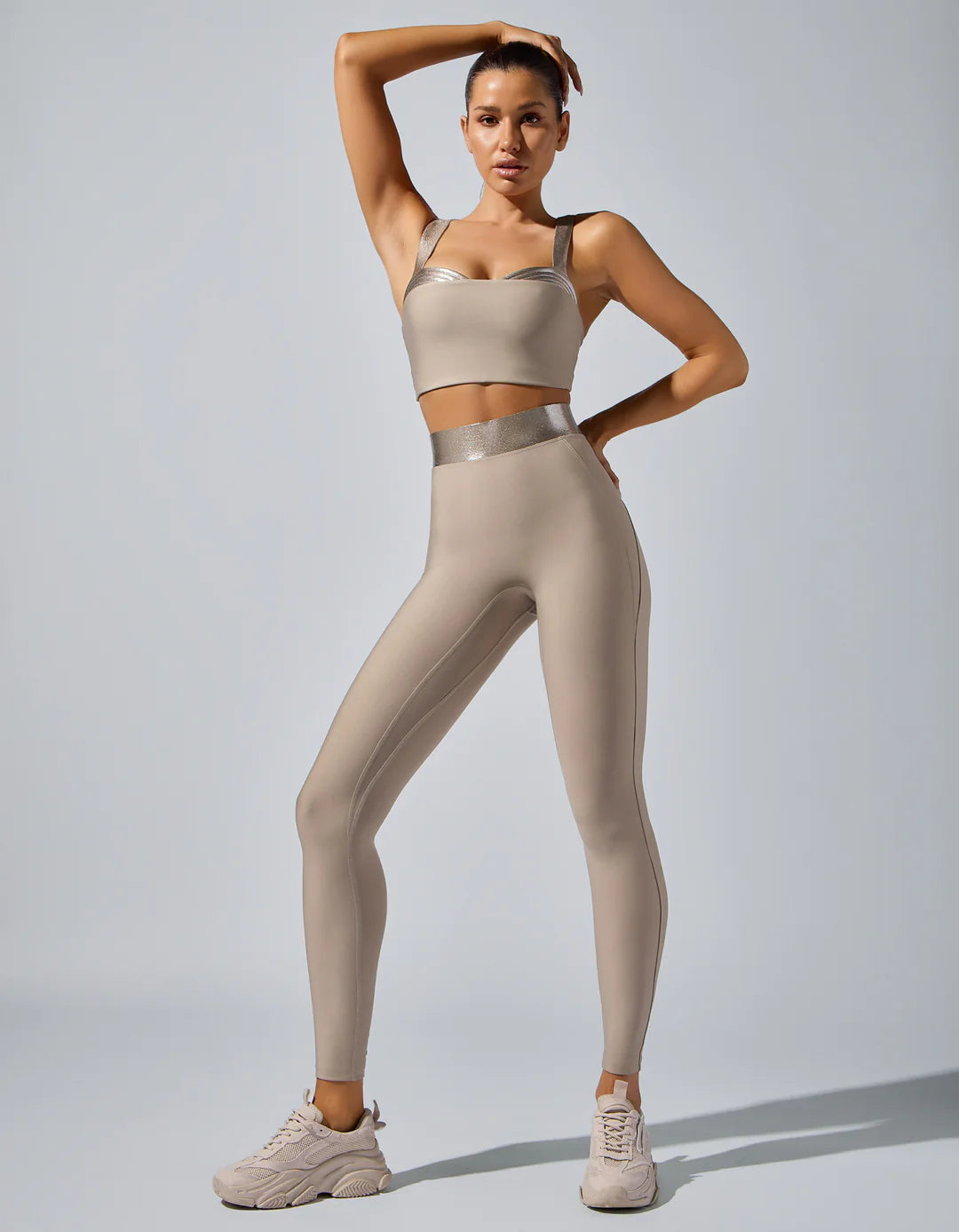 Lina Active Sports Top - Mona Kattan (Taupe)