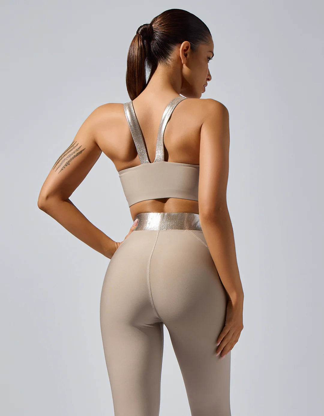 Lina Active Sports Top - Mona Kattan (Taupe)