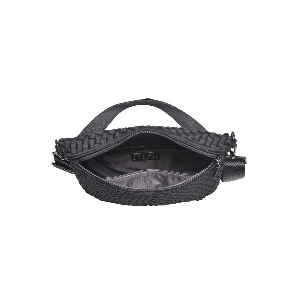 ETHEREAL WOVEN NEOPRENE CROSSBODY BAG (BLACK)