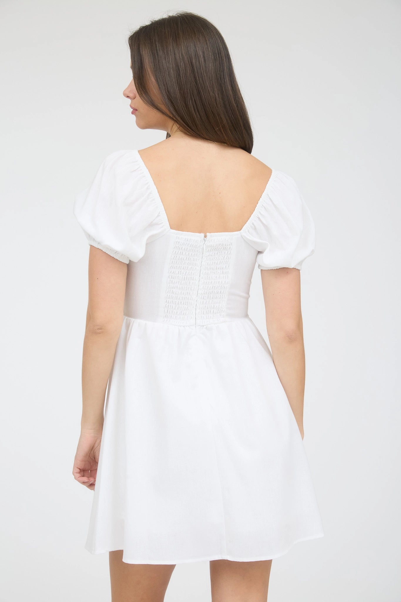 Eiza Princess Mini Dress (White)