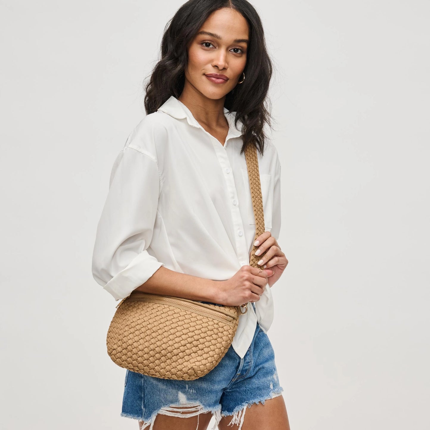 Nude Ethereal  Woven Sustainable Crossbody