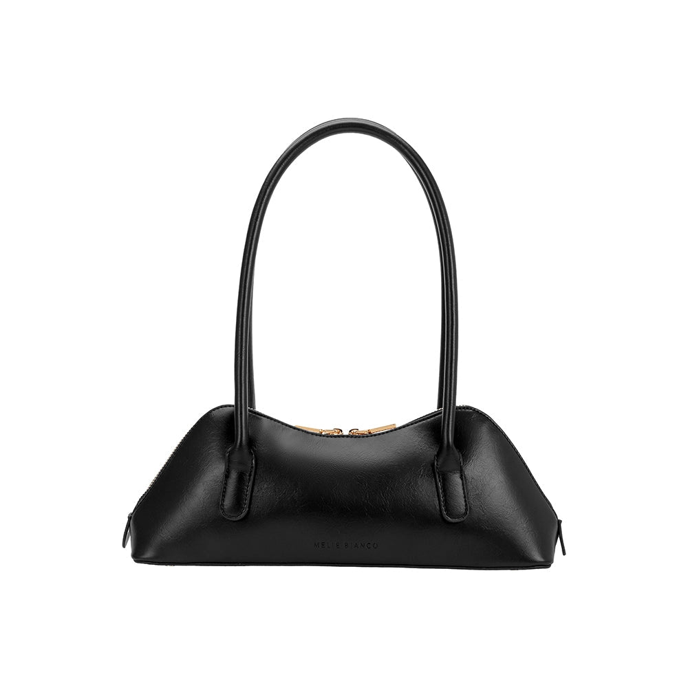 Dakota Recycled Vegan Leather Shoulder Bag (Black)