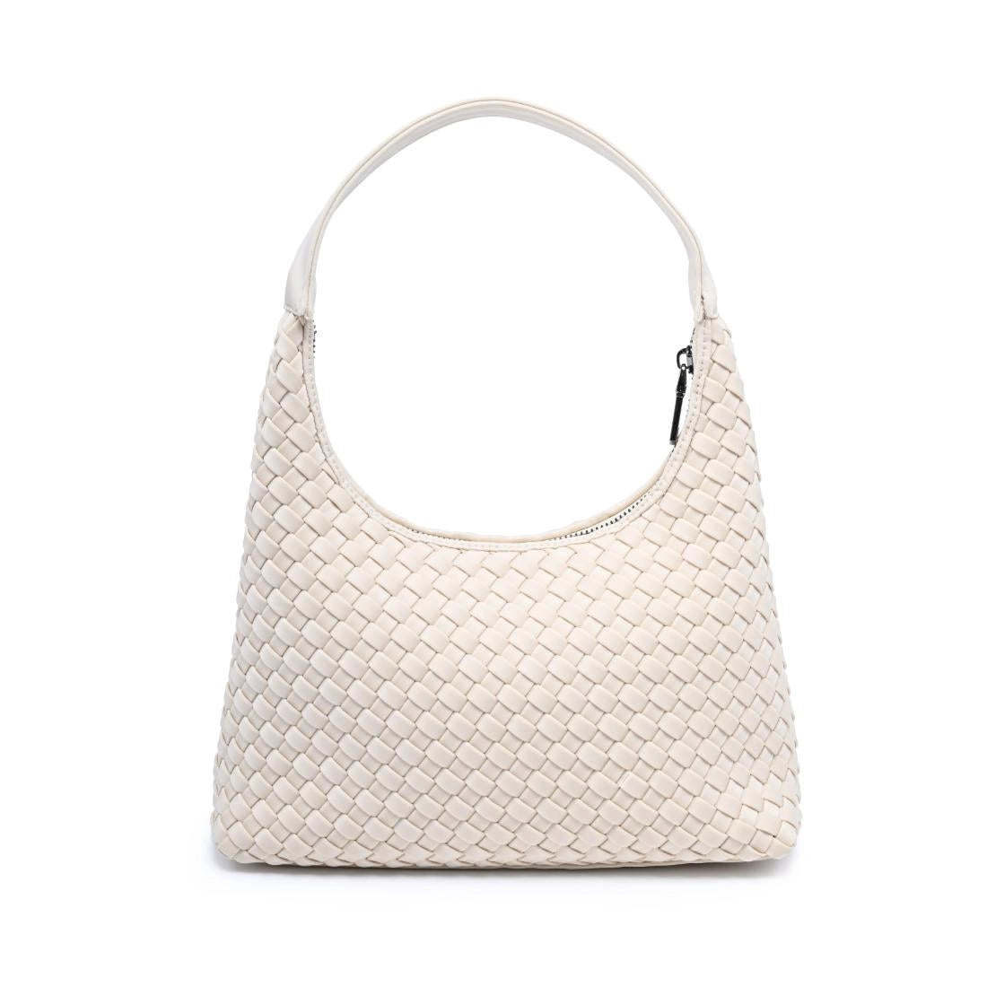 Cream Woven Neoprene Shoulder Bag Women's Purse