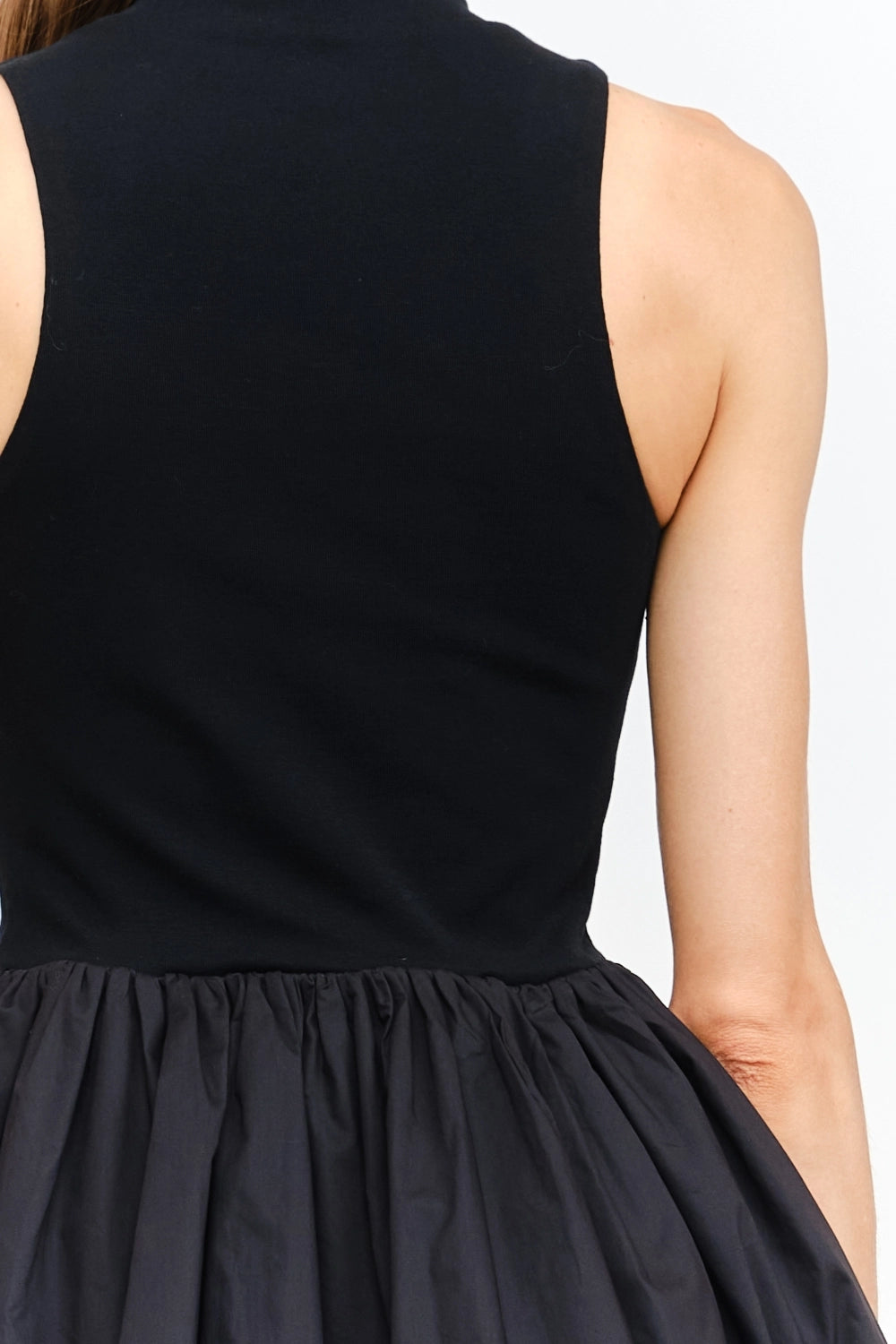 Rita Black Sleeveless Bubble Dress