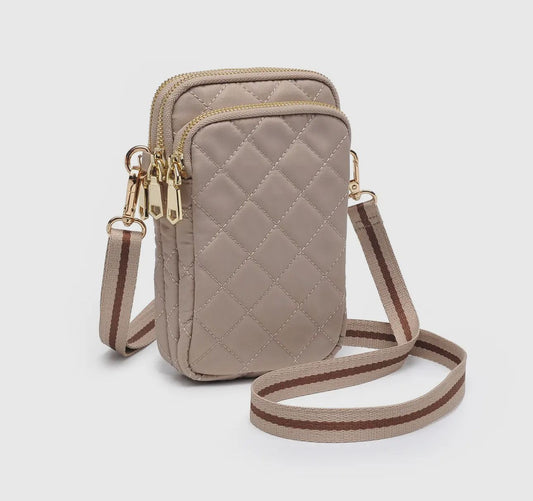 Divide & Conquer Quilted Crossbody (Nude)