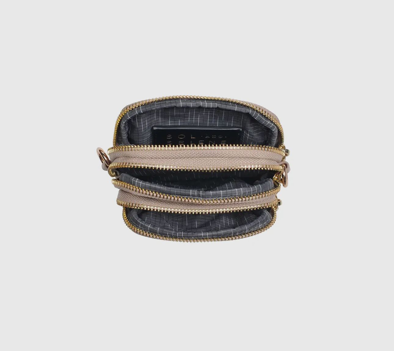 Divide & Conquer Quilted Crossbody (Nude)