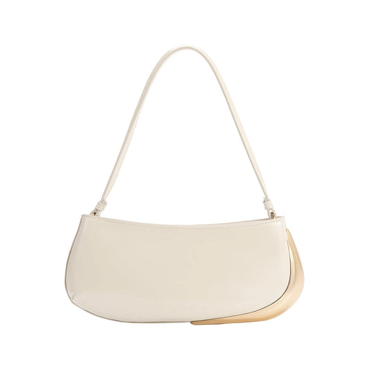 Sade Recycled Vegan Leather Shoulder Bag (Ivory)
