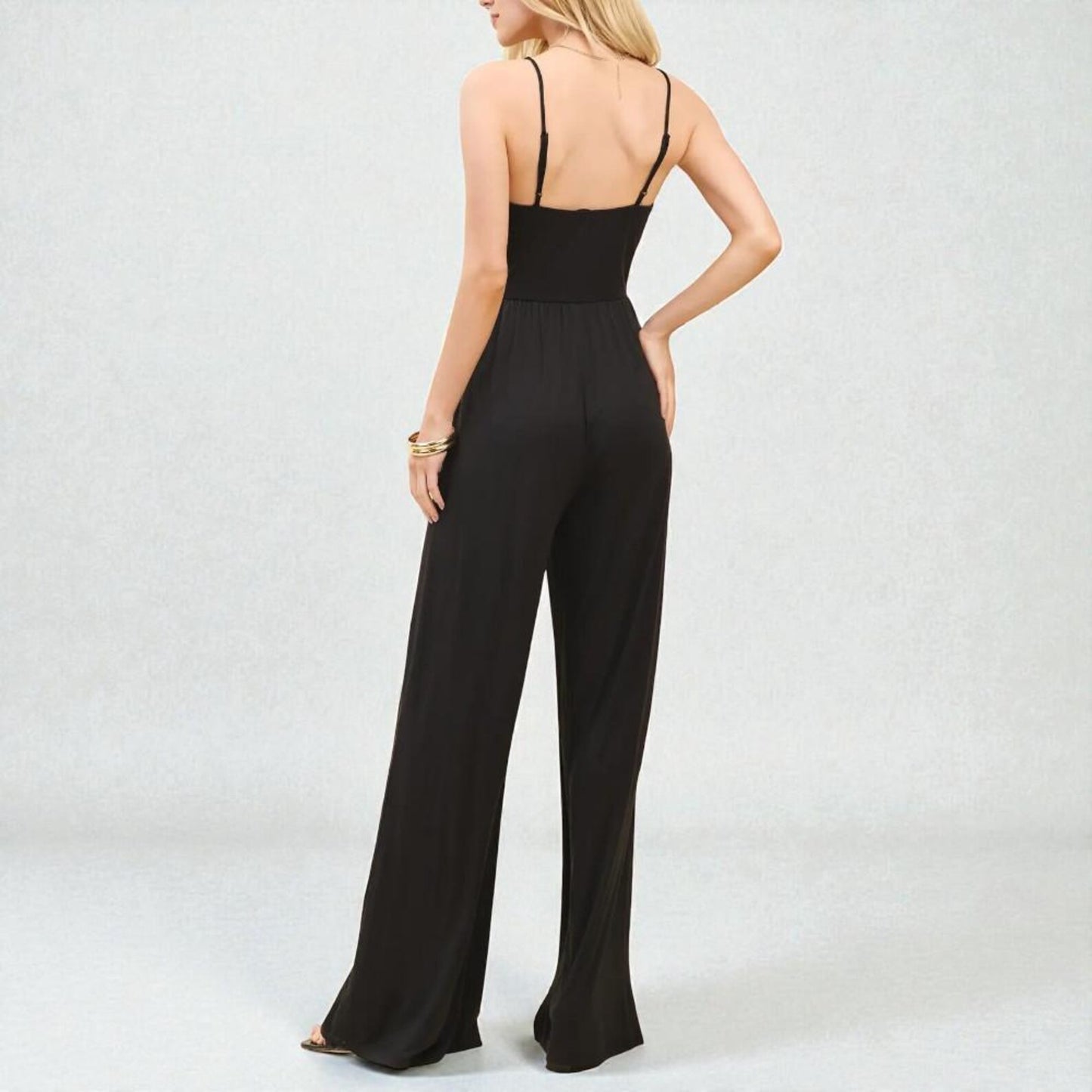 black romper summer festival soft jumpsuit Lotiv