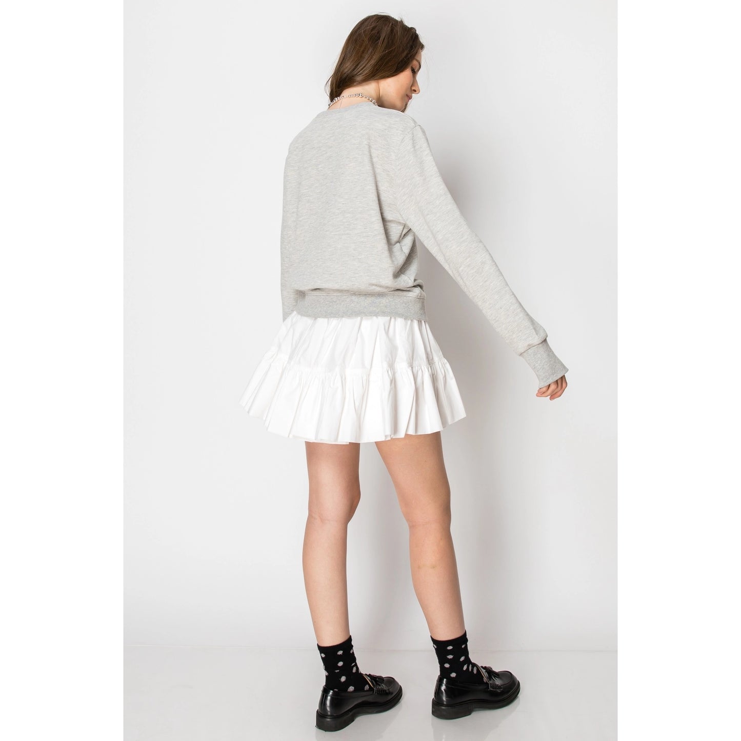 Paris Embroidered French Terry Sweatshirt Pullover (Gray or Beige)