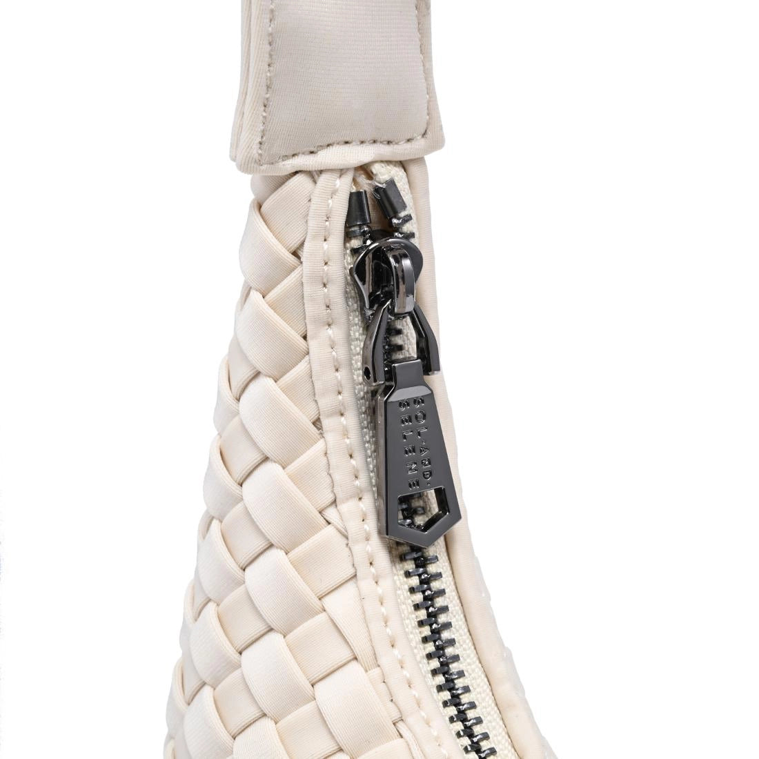 Cream Woven Neoprene Shoulder Bag Women's Purse