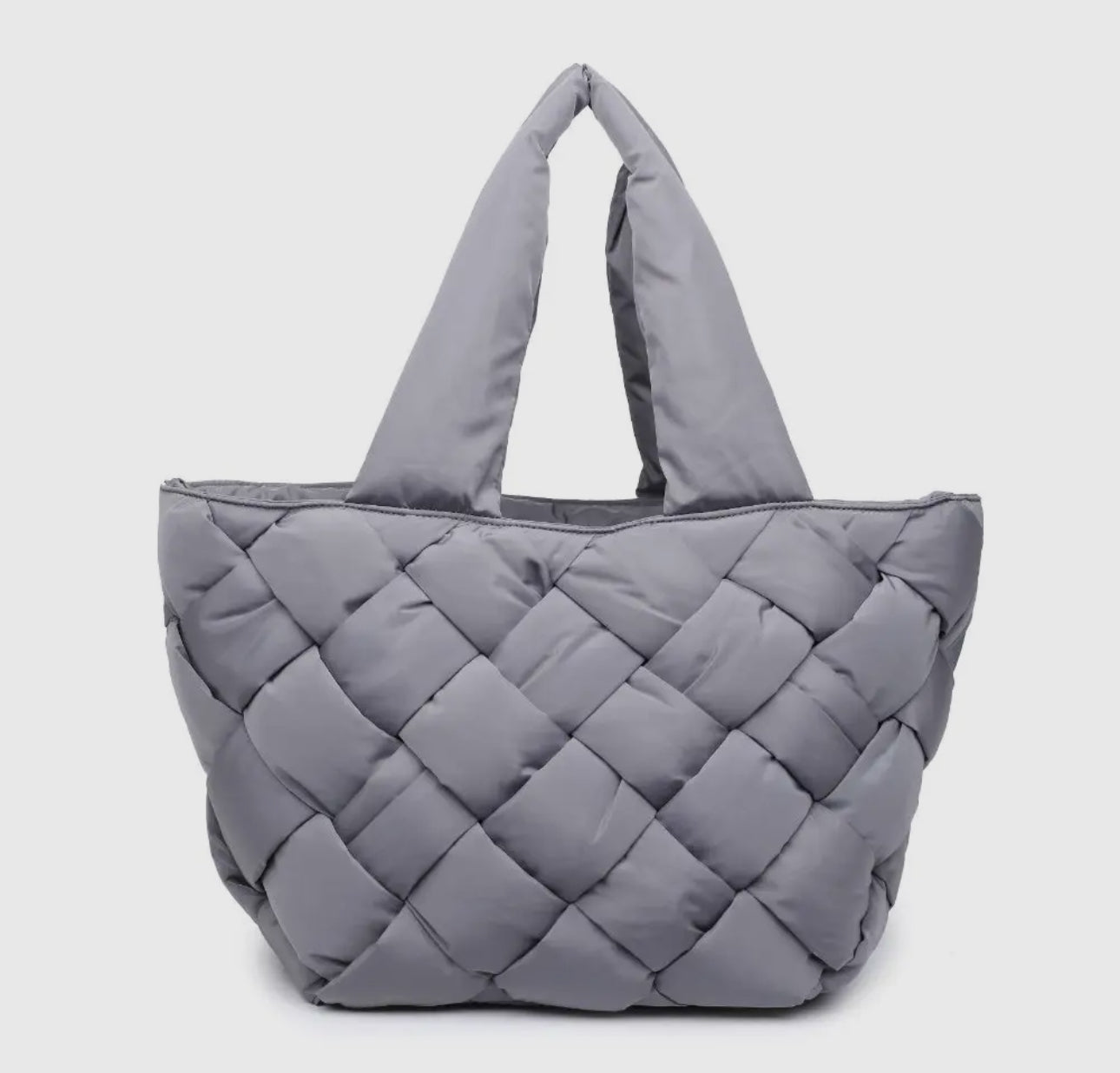 INTUITION EAST WEST WOVEN NYLON TOTE (CARBON)