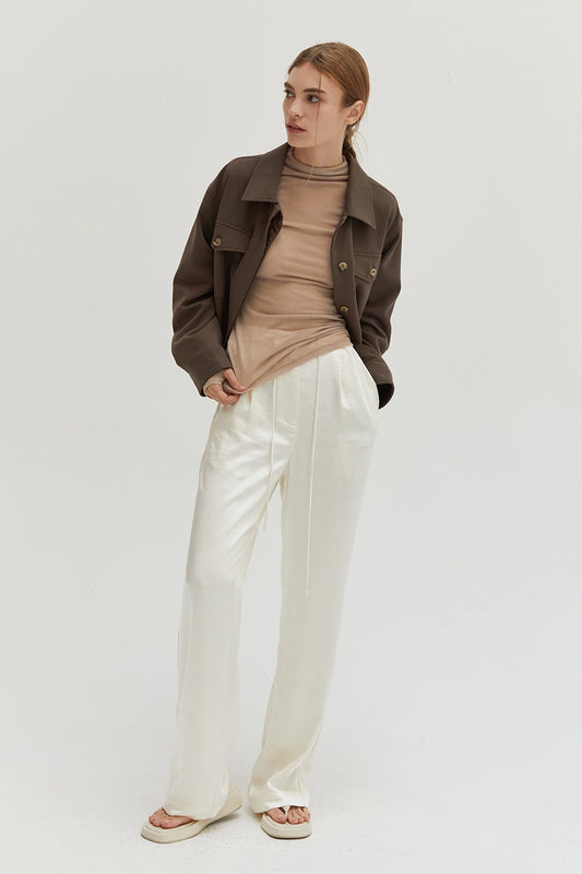 Elara Tailored Layer Jacket (Cacao)