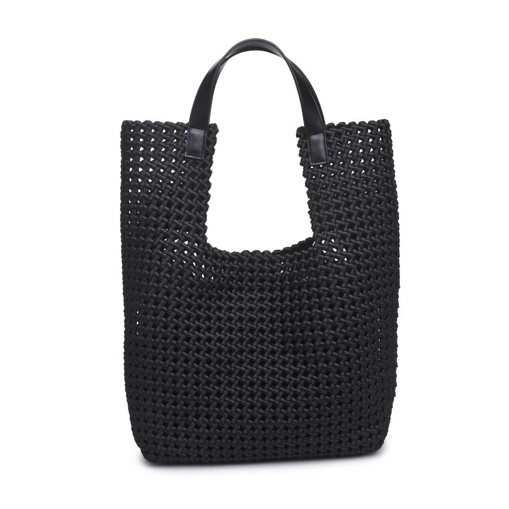 Black Big Travel Coachella Purse Removable Pouch Neoprene Lotiv Bag