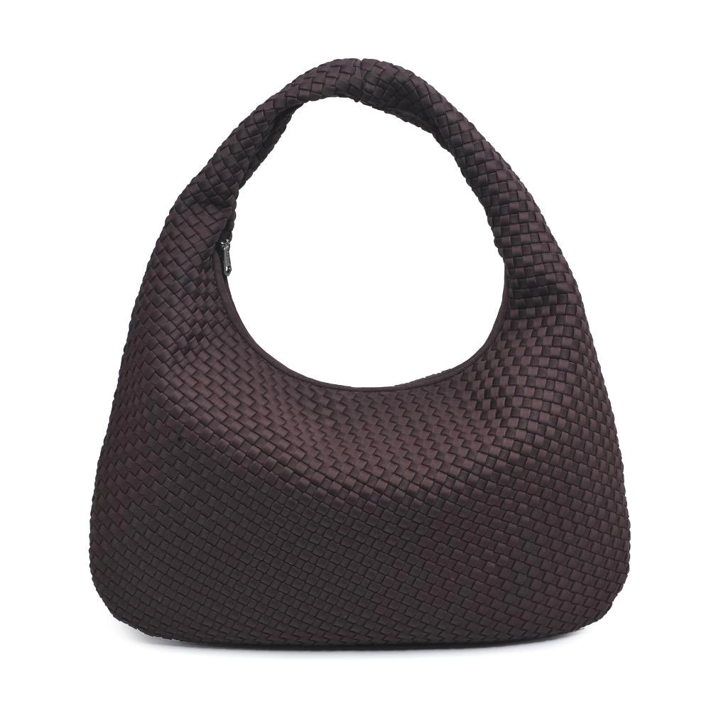 DARE TO DREAM WOVEN NEOPRENE HOBO BAG LARGE (CHOCOLATE)