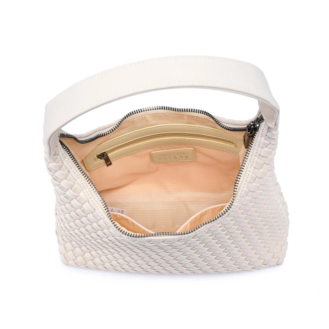 Cream Woven Neoprene Shoulder Bag Women's Purse