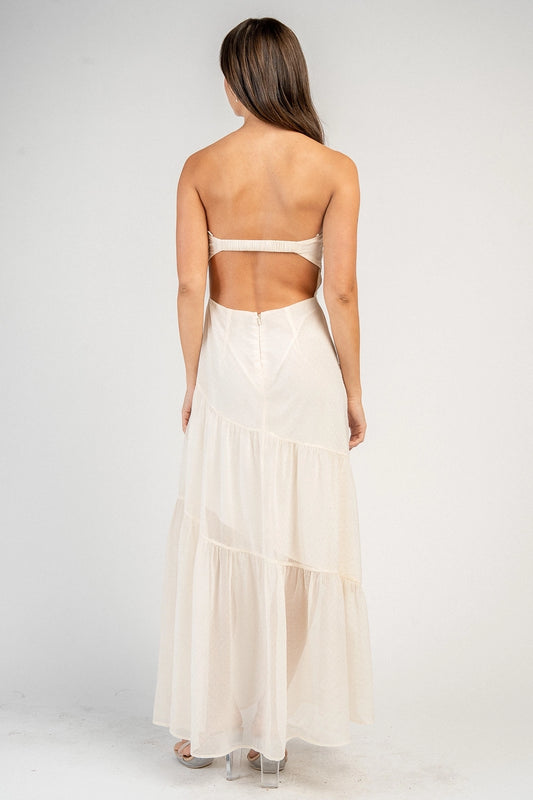 The Harbor Tiered Maxi Dress (Cream)