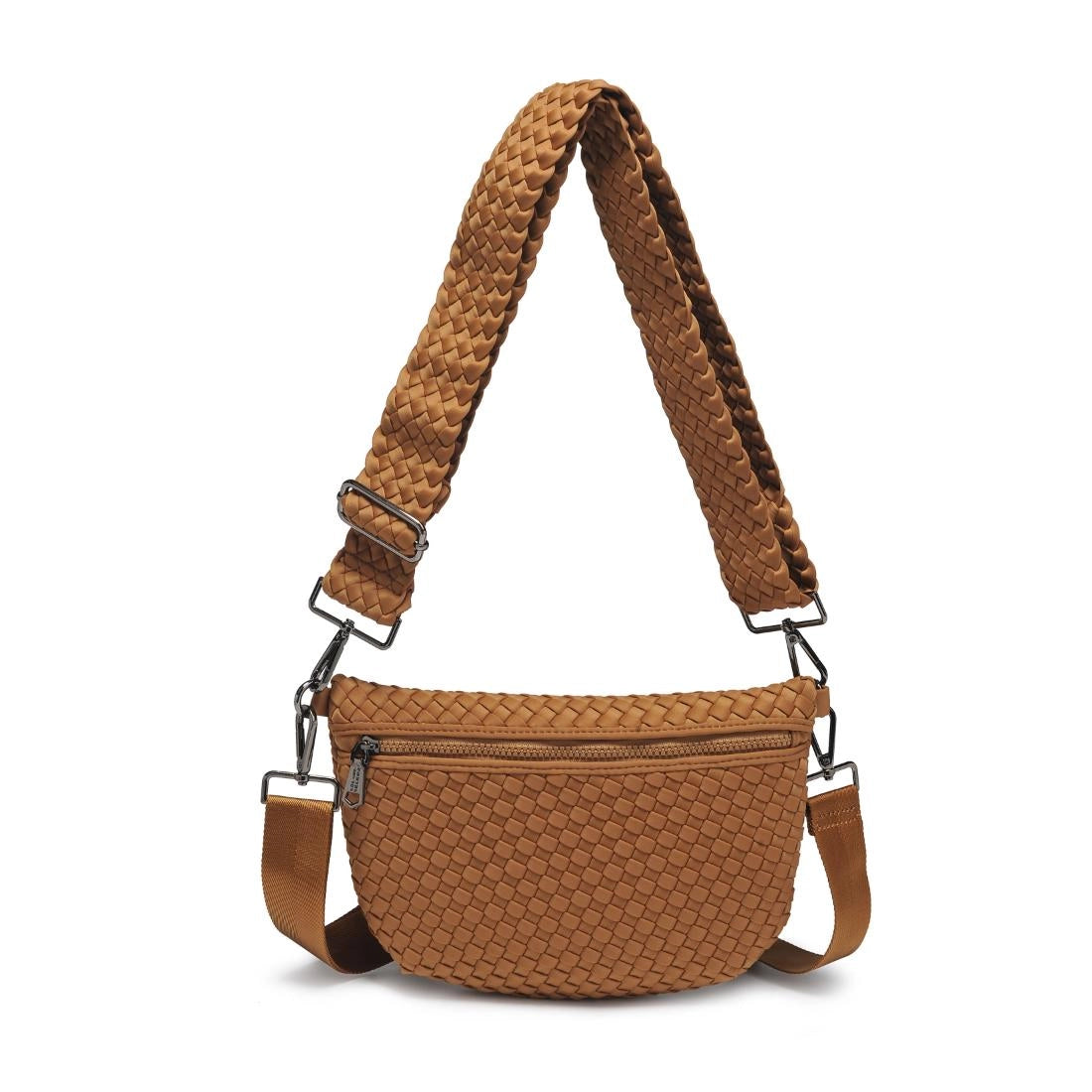 ETHEREAL WOVEN NEOPRENE CROSSBODY BAG (SAND)