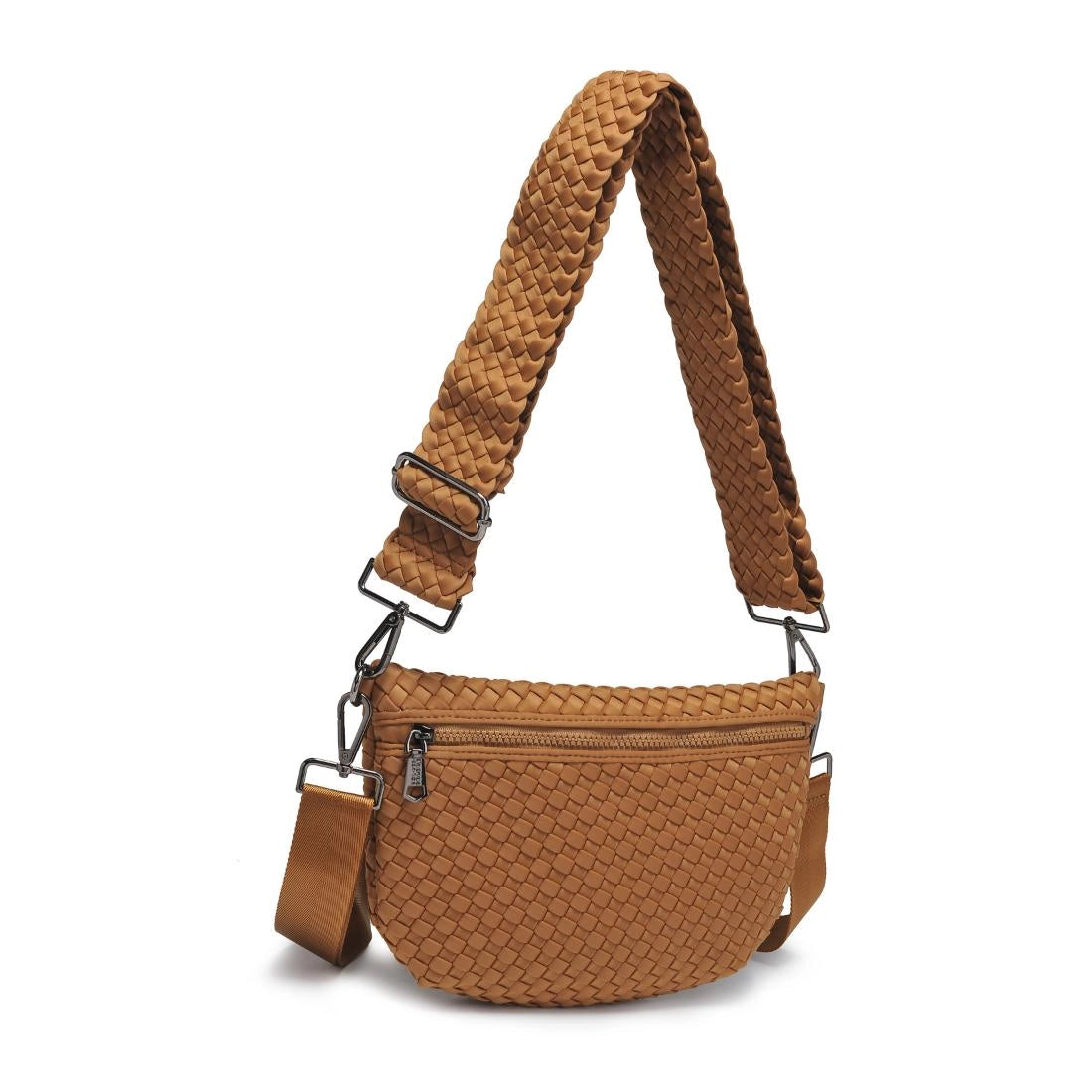 ETHEREAL WOVEN NEOPRENE CROSSBODY BAG (SAND)